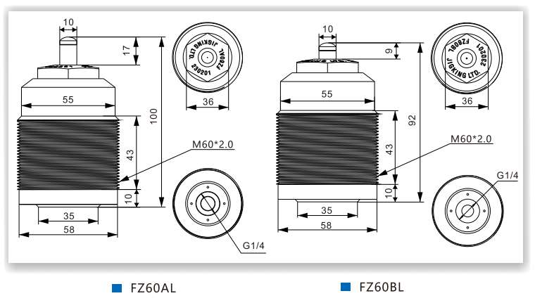 FZ60AL/BL高精型空壓支撐缸(圖6)